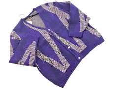 新品 JOURNAL STANDARD ジャーナルスタンダード プロセカ Vネック 総柄 カーディガン sizeM/紫 ◇■ メンズ