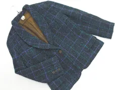 KRIZIA クリッツィア ウール100% チェック ジャケット size44/緑 ◇■ レディース