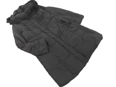 COMME CA ISM コムサイズム ブルーフォックスファー フード付き ダウン コート sizeM/黒 ◆■ レディース