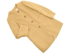 ADAM ET ROPE' アダムエロペ ウール混 ノーカラー コート size36/ベージュ ◇■ レディース