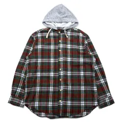 Sunday Works USA製 フード付き チェックシャツ XL レッド グリーン UNION MADE