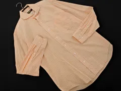 PAUL STUART ポールスチュアート ストライプ シャツ sizeM/白ｘオレンジ ◇■ メンズ