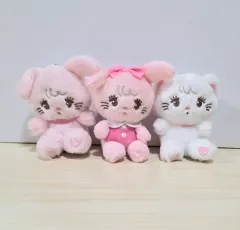 3個まとめ) さくら みこ キャラクターズ キャミ ムース ぬいぐるみ キーホルダー ガチャ