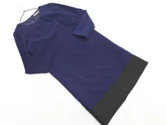 NATURAL BEAUTY BASIC ナチュラルビューティーベーシック Iライン ワンピース sizeL/紺ｘ黒 ◇■ レディース