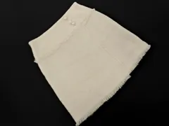 Apuweiser-riche アプワイザーリッシェ インナーパンツ ツイードラップ風 ミニ スカート size2/オフホワイト ◇■ レディース