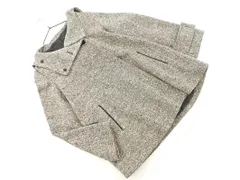 COMME CA ISM コムサイズム ウール混 スタンドカラー フード コート sizeM/黒ｘ白 ◇■ レディース