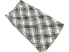 ef-de エフデ ウール100% チェック Aライン 台形 スカート size7/黒ｘ白 ◇■ レディース