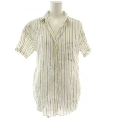 ジャーナルスタンダード レリューム JOURNAL STANDARD relume シャツ ブラウス 麻 リネン 1 マルチカラー ストライプ柄 半袖 レギュラーカラー /GG ■GY58