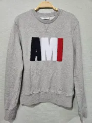 アミ AMI ロゴ 刺繍 スウェット グレー