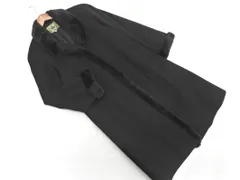 SUPERIOR GARBO スーペリア ガルボ カシミヤ100% ファー付き ロング コート size9/黒 ◇■◎レディース