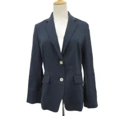 ニューヨーカー NEWYORKER テーラードジャケット 上着 ミドル丈 シングルボタン 13 紺 ネイビー /SM76 ■ECB001