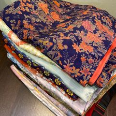 まとめ売り】正絹大島紬7枚 リメイク素材 ハンドメイド向け - メルカリ