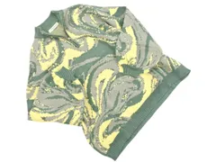 SPIRALGIRL スパイラルガール ジップ 総柄 オーバーサイズ ニット セーター sizeF/緑ｘグレーｘ黄 ◇■ レディース