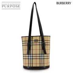 美品 バーバリー BURBERRY ノバチェック トート バッグ PVC レザー ベージュ ブラウン ガンメタ 金具 Tote Bag 90311111