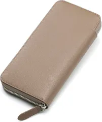 【新品】財布 メンズ 長財布 【姫路レザー日本製】 ラウンドファスナー 本革 フランス製ファスナー 薄型 ギフトBOX プレゼント (トープ) 0e373baf