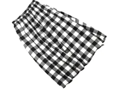 SM2 サマンサモスモス リネン混 ギンガムチェック ロング スカート sizeF/白ｘ黒 ■■ レディース