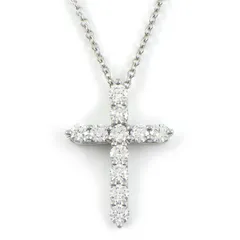 ティファニー Tiffany & Co. ネックレス スモールクロス 60007429 11ポイント ダイヤモンド 計0.42ct PT950 【中古】