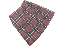 MACKINTOSH PHILOSOPHY マッキントッシュフィロソフィー ウール100% チェック Aライン 台形 スカート size38/黒ｘ赤 ◇■ レディース