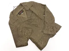 EVEX by KRIZIA エヴェックスバイクリツィア 総柄 ベルスリーブ ウエストベルト付き テーラード ジャケット size42/カーキ ◇■ レディース