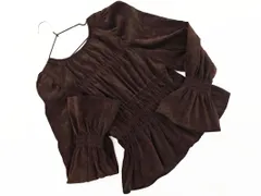 LOWRYS FARM ローリーズファーム フレアスリーブ ブラウス シャツ sizeF/茶 ◇■ レディース