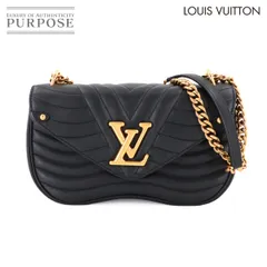 新品同様 ルイ ヴィトン LOUIS VUITTON ニューウェーブ MM チェーン ショルダー バッグ レザー ノワール M51498 New Wave Bag 90312807
