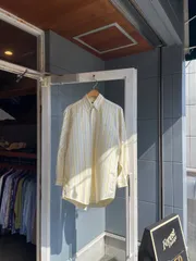 Brooks Brothers スーピマコットン ストライプ ボタンダウンシャツ S イエロー×ブルー