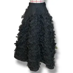 Cygne シーニュ チュールスカート Jeremy ロングスカート フリル ボリューム サイドジップ CYJ-S001 黒 ブラック サイズ1 レディース 春 ゴーゴー古着マルイ北千住店 22 No.1679