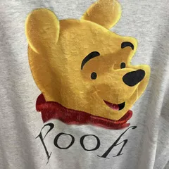 Disney/ディズニー/半袖Tシャツ/プーさん/古着/グレー/背面汚れ有り