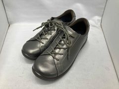 フィンコンフォート slow-ped レザーシューズ 23cm メタリック金 