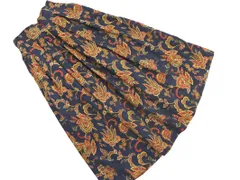 PAGEBOY ページボーイ 総柄 ロング スカート sizeF/紺 ◇■ レディース