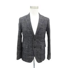 タケオキクチ TAKEO KIKUCHI テーラードジャケット 上着 シングル ミドル丈 3 マルチカラー 紺 ネイビー 総柄 /HO57 ■GY59