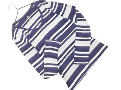 TOMMY HILFIGER トミーヒルフィガー ボーダー Ｖネック カットソー sizeS Ｐ/紺xグレー ◇■ レディース