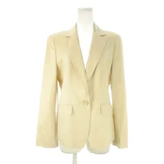 ミラショーン mila schon ジャケット 上着 44 バニラ ストライプ柄 ノッチドラペル 長袖 /CK7 ■ECC001