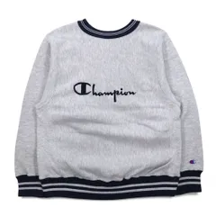 Champion 90年代 USA製 刺繍タグ リバースウィーブ REVERSE WEAVE リブライン スウェット M グレー スクリプトロゴ 刺繍
