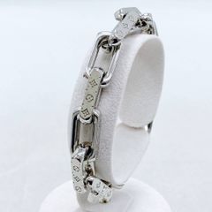 美品 ルイヴィトン チェーン ブレスレット コリエ モノグラム シルバー 美品 ルイヴィトン チェーン ブレスレット コリエ モノグラム シルバー