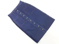 ADAM ET ROPE' アダムエロペ ストレッチ タイト デニムスカート size36/紺 ■■ レディース