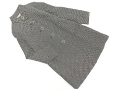 SHIPS シップス チェック スタンドカラー コート sizeS/白ｘ黒 ◇■ レディース