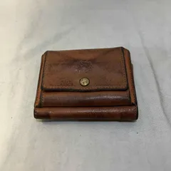 IL BISONTE 三つ折り財布 レザー ブラウン イルビゾンテ 