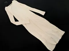 Ungrid アングリッド バックオープン リブ ワンピース sizeF/オフホワイト ■◇ レディース