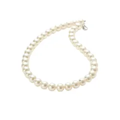 【特価商品】高級貝パール 8mm 結婚式 カジュアル シルバー925 真珠 ネックレス 人気 冠婚葬祭用 45cm パーティー フォーマル レディース アクセサリー 誕生日 母の日 パールネックレス バレンタイン ギフト ホワイトデー [PHNIBIRD] お