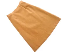 LAURA ASHLEY ローラ アシュレイ コーデュロイ Aライン 台形 スカート size11/茶 ◇■ レディース