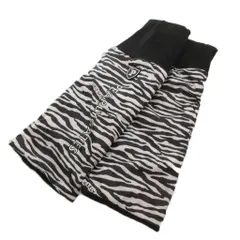 パーリーゲイツ PEARLY GATES タグ付き レッグウォーマー ゼブラ柄 バイカラー /FF ■GY61