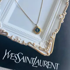 Yves Saint Laurent カサンドラロゴチャーム ネックレス ブラック