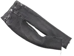 ZARA ザラ カットオフ ボタンフライ デニムパンツ size36/黒 ■■ レディース