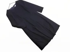 KUMIKYOKU 組曲 ウール100% Aライン ワンピース size2/濃紺 ◇■ レディース