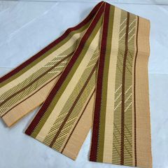 八重山ミンサー織 半幅帯 木綿 茶系美品 イ7018 - メルカリ