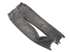 ZARA ザラ カットオフ デニムパンツ size36/黒 ■■ レディース