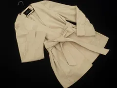 green label relaxing グリーンレーベルリラクシング ユナイテッドアローズ コーデュロイ リボン ノーカラー ジャケット size38/ベージュ ◇■ レディース