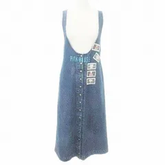 ピンクハウス PINK HOUSE 美品 ヴィンテージ VINTAGE 90s デニム ジャンパースカート ワンピース パッチワーク 日本製 インディゴ