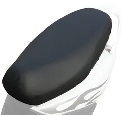 ヤマハジョグBJ ベーシックジョグ (5XN)(SA24J) 2ストローク(2004-2007)専用設計 シートカバー 被せる 強力ゴムタイプ 日本製(厚手生地)【生地色：座面黒/パイピング色:黒】被せるタイプ